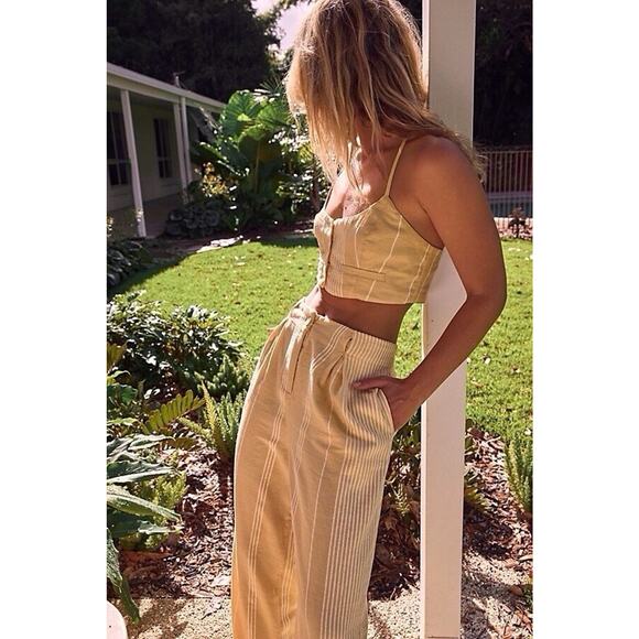 Free People Other - Free People Casual Friday Pampas Striped Two Piece Co-ord Set Crop‎ Tank | L
